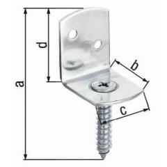 Flechtzaunhalter 83x32x30x38mm TZN L-Form GAH | 100 Stück