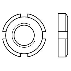 Nutmuttern DIN 981 14 H | KM 0 M 10 x 0,75 mm | 10 Stück