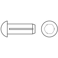 Halbrundkerbnägel | DIN 1476 | 1,6 x 3 | 100 Stück