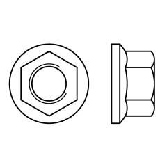 Flachbundmuttern | DIN 74361 | Stahl 10 phosphatiert  |  M 20 x 1,5 SW27  |100 Stück